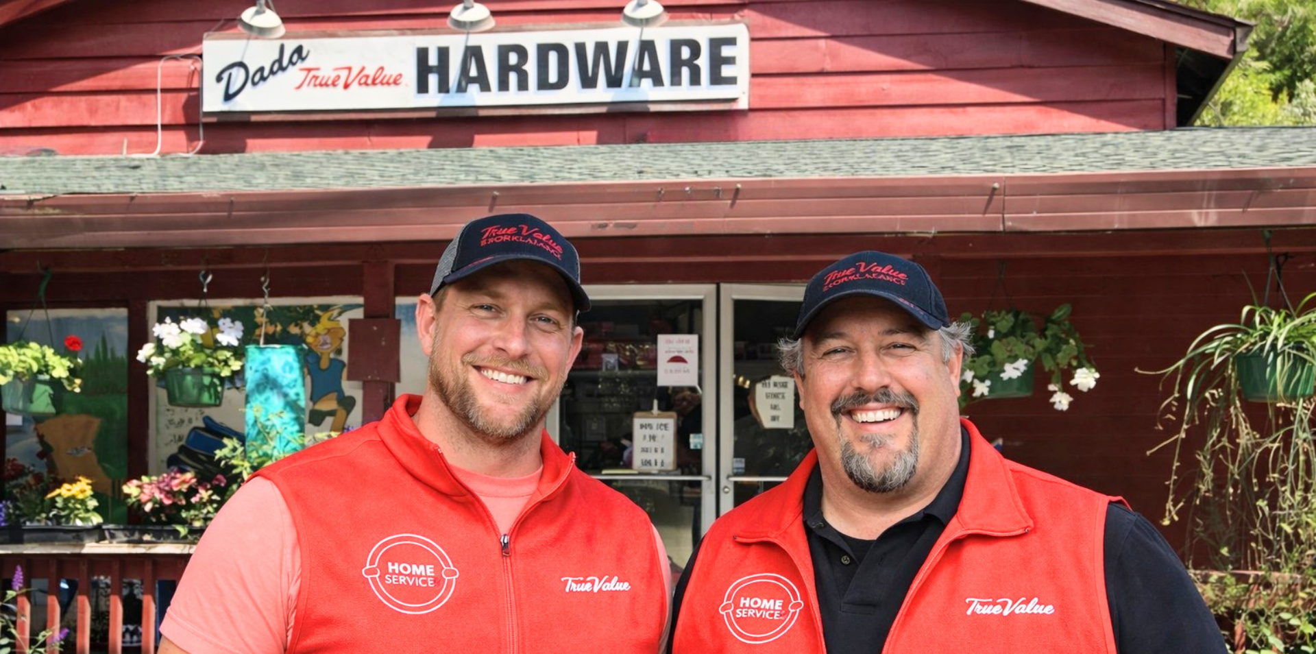 TVHS Guerneville Home page banner True Value Home Service Owner in Front of Store
